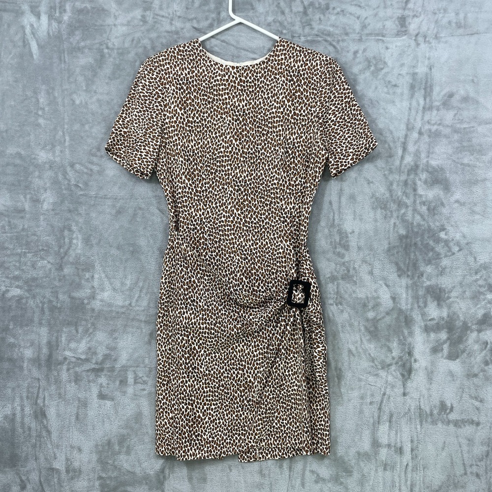 Vtg 80s Body English Dress Size 4 Animal Print Knee Length‎ Party Event USA Made